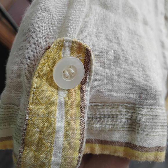 Prestige Vintage Men's Silk Shirt Striped Yellow XL Miami GTA 70s 80s Grandpa - Picture 5 of 11